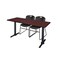 Cain Rectangle Tables > Training Tables > Cain Training Table & Chair Sets, 72 W, 24 L, 29 H, Mahogany MTRCT7224MH44BK - alternate 1